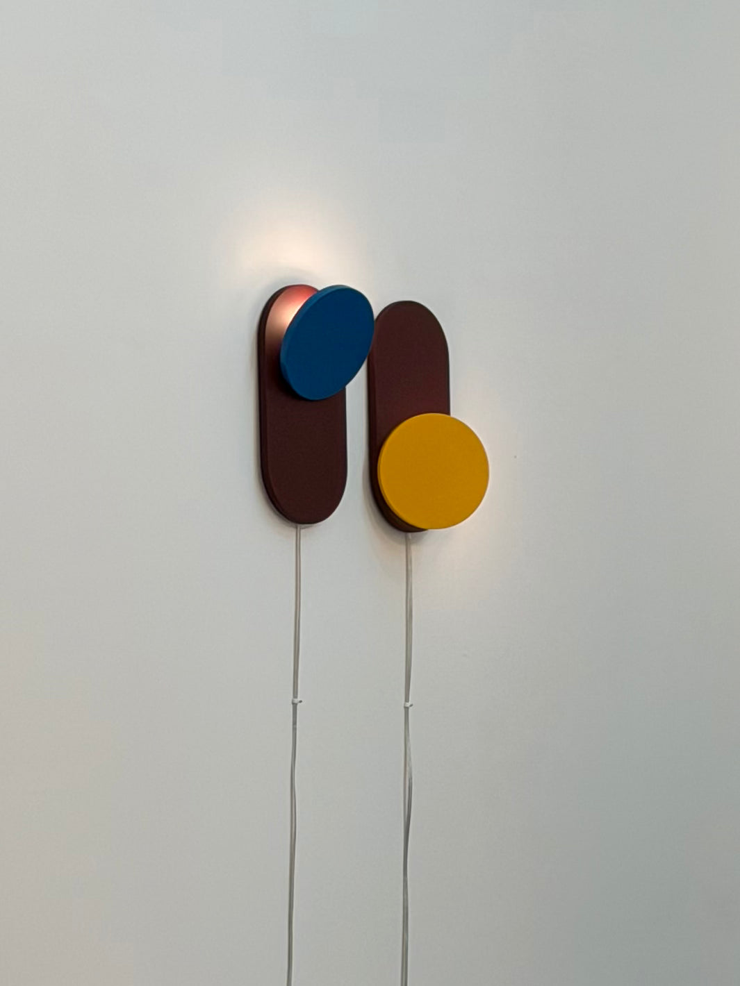 9.0 Sconce in Plum + Yellow